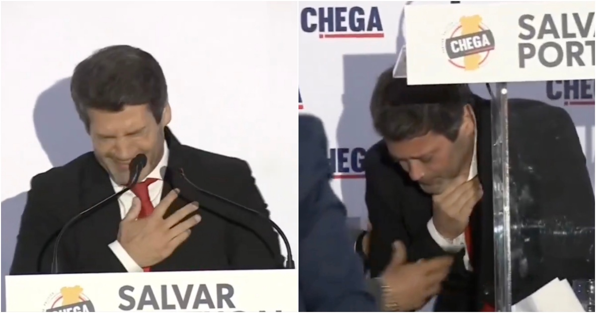 Portugal’s Right-Wing Party Leader André Ventura Collapses During Campaign Speech