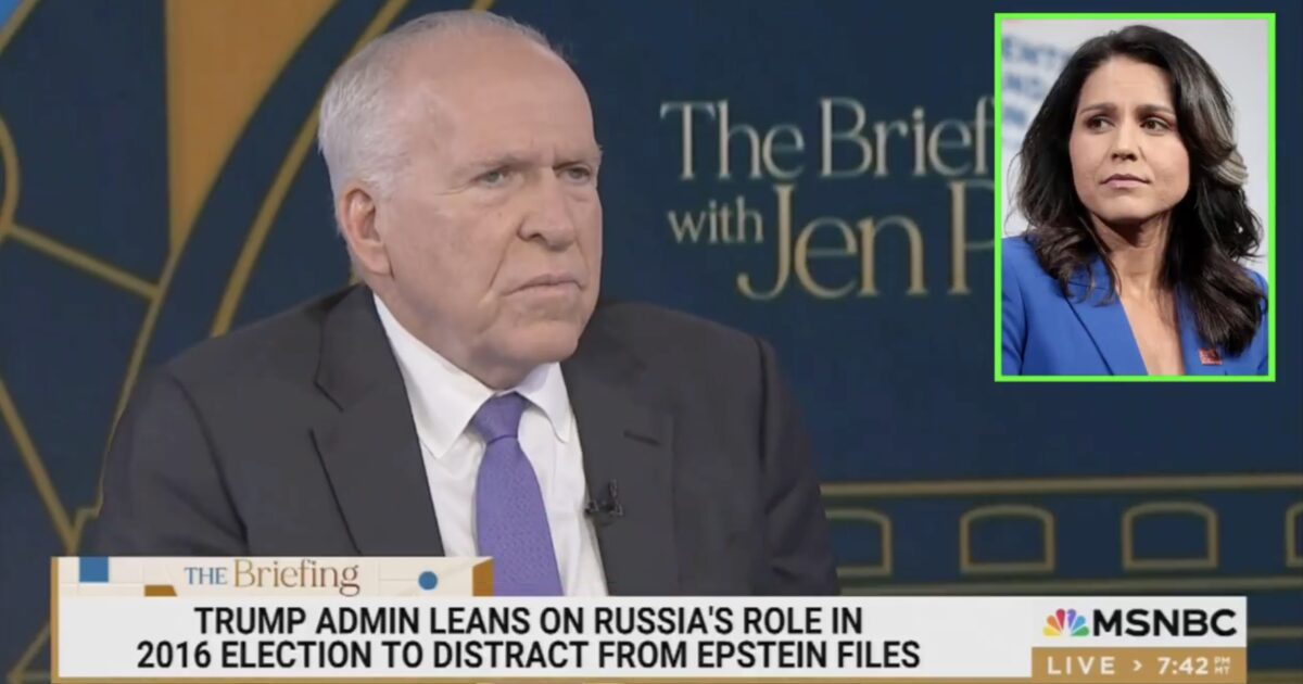 Obama’s Disgraced CIA Director John Brennan Lashes Out — Accuses Tulsi Gabbard of “Intentionally Lying” After She Exposes His Fraudulent Intel Reports
