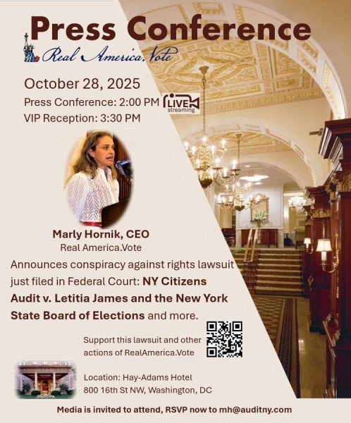 LIVESTREAM Today at 2PM Eastern Announcing NY Citizens Audit vs. Letitia James