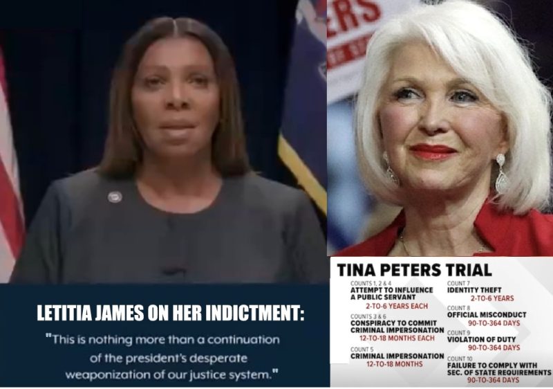 EXCLUSIVE: While Tina Peters Rots in Prison, MSM Paints Letitia James as a Victim of President Trump’s Revenge and Retribution