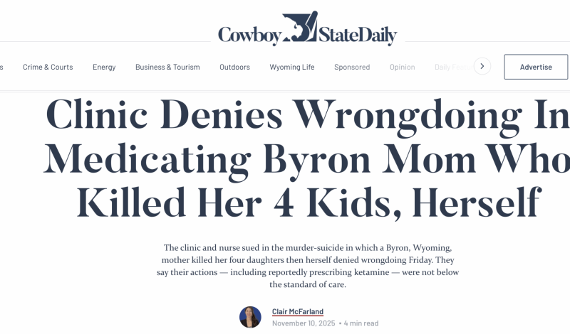 AbleChild’s Pioneering Transparency in Psychiatric Drug Autopsy Testing Featured in Wyoming Media