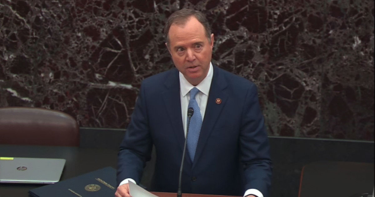Pencil-Neck Adam Schiff Seeks to Block $230 Million DOJ Payout to Trump