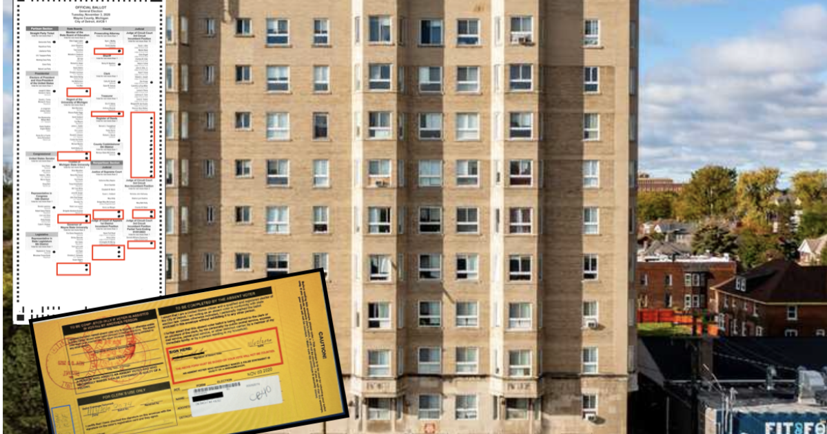 BOMBSHELL: Detroit 2020 Election Document Investigation Reveals WHOPPING 12.4% of Absentee Ballots Are MISSING OFFICIAL ENVELOPE Required By Law From 51 Taxpayer-Subsidized Housing Addresses