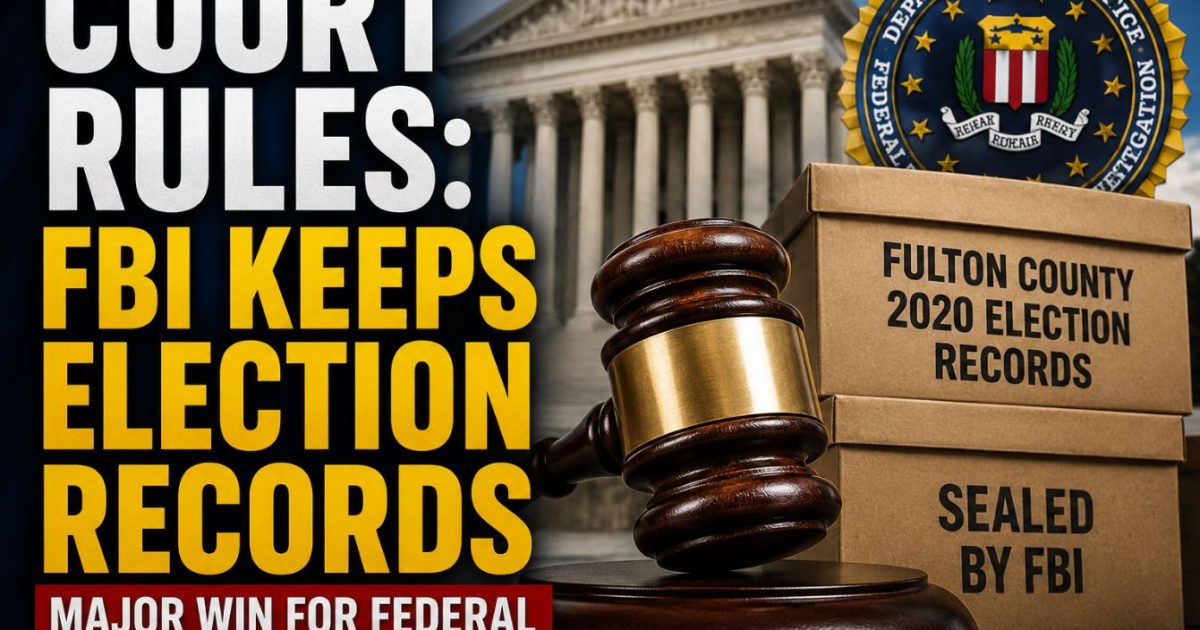 Victory! Federal Court Denies Fulton County Attempt to Claw Back Seized Election Records